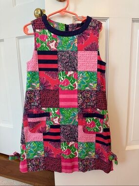 Lilly Pulitzer Patchwork Classic Shift Dress for Girls- size 6